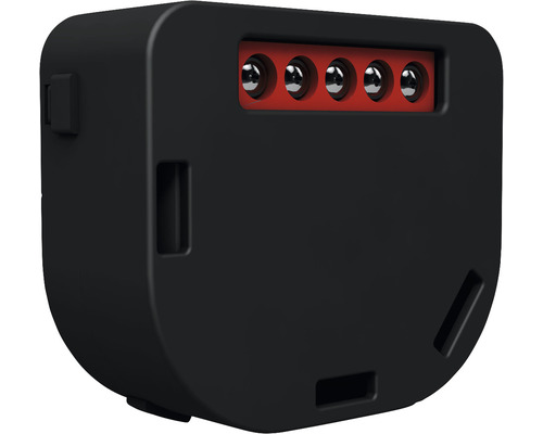 Relais domotique intelligent noir avec cinq connexions