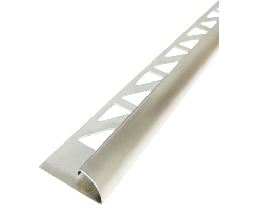 Profilé de finition quart de rond MIRAVA inox brossé 300 cm x 8 mm Profilé de finition quart de rond MIRAVA inox brossé 300 cm x 8 mm