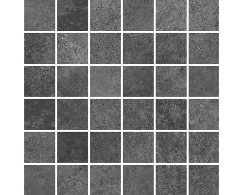 Feinsteinzeug Mosaik Montreal Steel matt 30 x 30 cm Mosaikfliesen aus Steinzeug