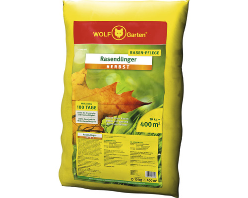 Engrais pour gazon d'automne WOLF 10 kg 400 m² engrais minéral