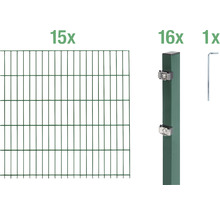Kit de clôture en treillis soudé avec éléments de clôture, poteaux de clôture et outils