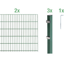 Ensemble de panneaux rigides double fils ALBERTS 6/5/6 400 x 160 cm vert-thumb-0