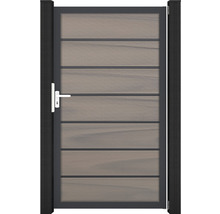 Portillon de jardin avec éléments horizontaux et poignée