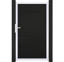 Portillon de jardin avec poignée et structure à panneaux horizontaux