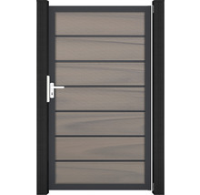 Portillon de jardin avec panneaux horizontaux et poignée