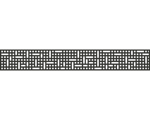 Insert design GroJa Flex Mesh 179,5 x 25,5 cm anthracite Panneau décoratif avec motif de grille géométrique