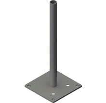 Support de poteau avec plaque de base carrée et support de poteau