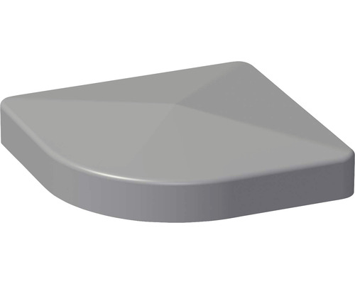 Chapeau pour poteau GroJa Flex pour poteau d'angle variable en alu 9 x 9 cm gris argent