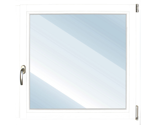 ARON Basic Holzfenster Kiefer lackiert RAL 9016 verkehrsweiß 750x750 mm DIN Rechts
