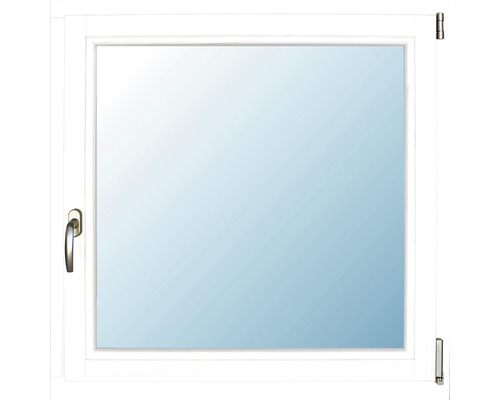 Fenêtre en bois ARON Basic pin laqué RAL 9016 blanc signalisation 1200x1000 mm tirant droit