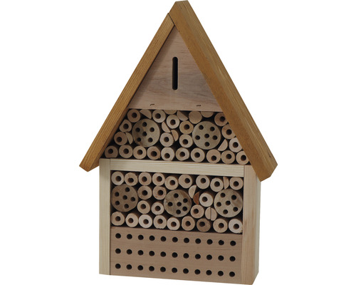 Hôtel à insectes Siena Garden abri pour abeilles et papillons Prag 26 x 9 x 38 cm marron