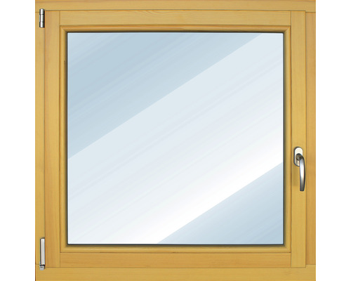 Fenêtre en bois ARON Basic pin laqué S10 osier 750x750 mm tirant gauche