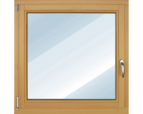 Fenêtre en bois ARON Basic pin laqué S20 pin 600x600 mm tirant gauche Fenêtre en bois avec poignée de fenêtre et verre