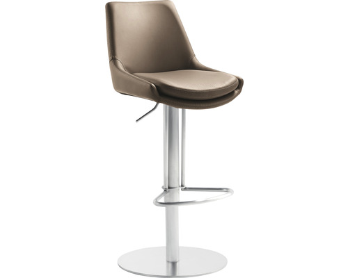 Chaise de bar Mayer Sitzmöbel 1241 45 x 54 x 84 cm acier inoxydable ,marron Tabouret de bar pivotant avec repose-pieds