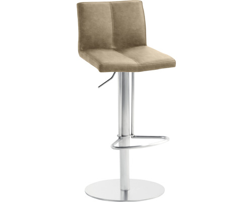 Barhocker mit Rückenlehne und Metallfuß