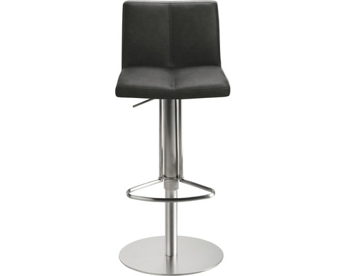 Barhocker mit Fußstütze und Kunstlederbezug