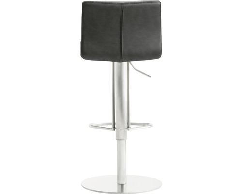 Chaise de bar Mayer Sitzmöbel 1242 42 x 46 x 79 cm acier inoxydable/gris noir Tabouret de bar avec repose-pieds et siège réglable en hauteur