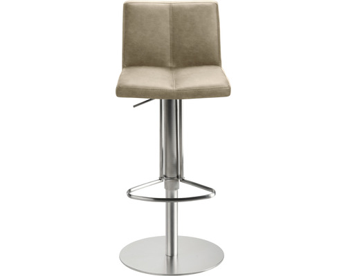 Barhocker mit Kunstlederbezug und Metallfuß