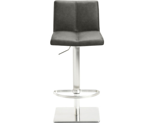 Barhocker mit Rückenlehne und Metallfuß