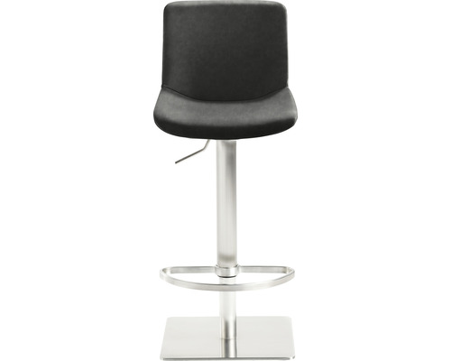 Höhenverstellbarer Barhocker mit Fußstütze und gepolstertem Sitz