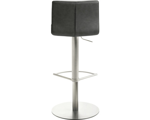 Barhocker mit Kunstlederbezug und Edelstahlfuß