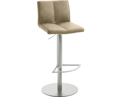 Barhocker mit Fußstütze und Kunstlederbezug