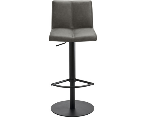Barhocker mit Kunstlederbezug und schwarzem Metallfuß