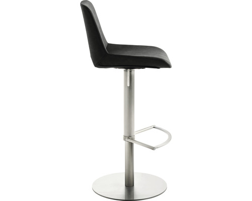 Barhocker mit Fußstütze und Metallsockel