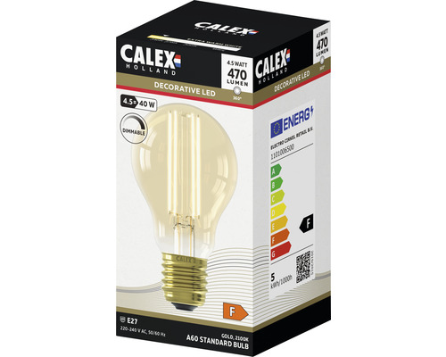 Ampoule LED standard Calex A60 4,5 watts dans sa boîte