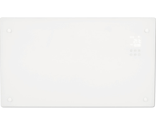 Weisse Glasheizung mit digitaler Steuerung