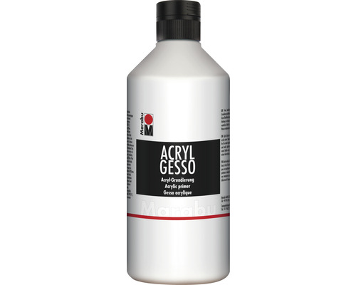 Marabu Acryl Gesso Grundierung weiß 808 500 ml Marabu Acryl Gesso Flasche