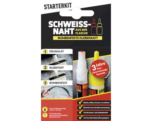 HG Power Glue Starter Kit Alleskleber Schweißnaht aus der Flasche 6 g