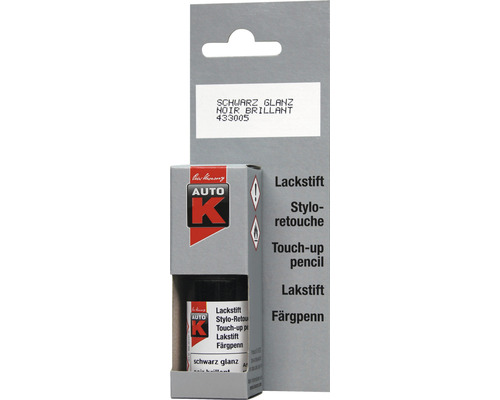 Stylo de retouche de peinture Auto-K universel noir brillant 9 ml Stylo retouche Auto K noir brillant