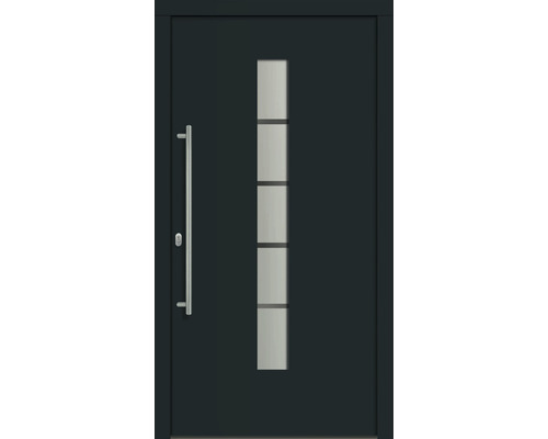 Porte d'entrée Sydney blanc/anthracite 100 cmx200 cm tirant gauche