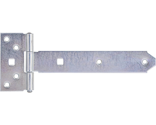 Penture droite type 124 léger, 200 x 33 mm galvanisé, passivation couche épaisse Penture en T