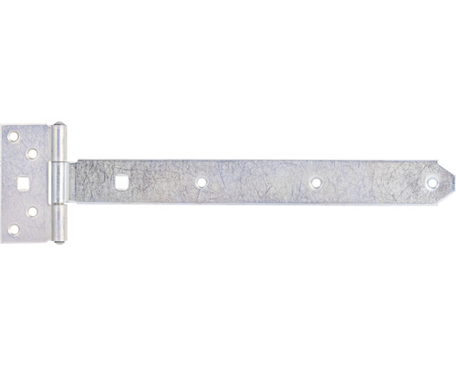 Penture droite type 124 léger, 300 x 33 mm galvanisé, passivation couche épaisse Charnière de porte en T en métal