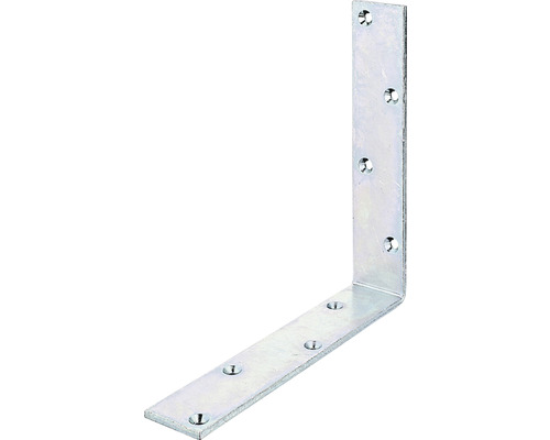 Cornière pour solive 200 x 200 x 40 mm galvanisé, passivation couche épaisse 1 pièce Equerre d''angle en métal avec trous de vis