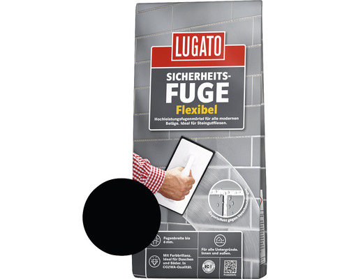 Lugato Fugenmörtel Sicherheitsfuge Flexibel schwarz 1 kg