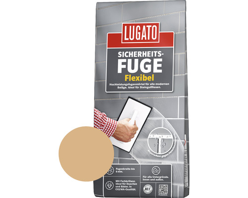 Lugato Fugenmörtel Sicherheitsfuge Flexibel caramel 5 Kg-0