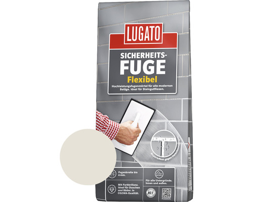 Mortier de jointoiement Lugato joint de sécurité flexible gris argent 5 kg