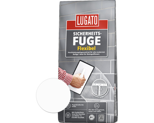 Lugato Fugenmörtel Sicherheitsfuge Flexibel weiß 5 kg