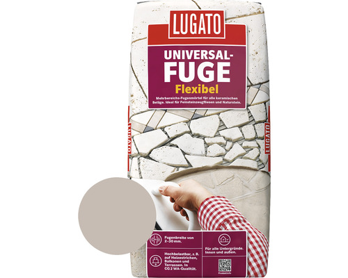 Lugato Fugenmörtel Universalfuge grau 20 Kg