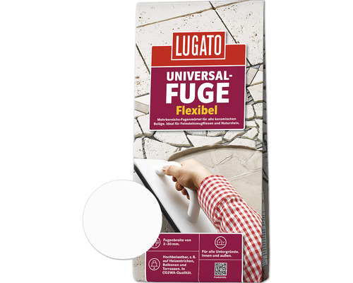 Mortier de jointoiement Lugato joint universel blanc 5 kg Lugato Joint universel flexible en sac