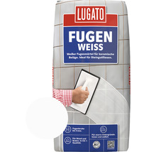 Lugato Fugen Weiss Fugenmörtel für keramische Beläge und Steingutfliesen, Fugenbreite bis fünf Millimeter, für Wand und Boden