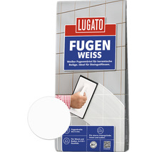 Lugato Fugenmörtel Fugenweiss für keramische Beläge weiss 1 kg-thumb-0