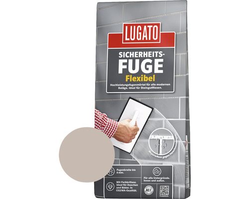 Lugato Fugenmörtel Sicherheitsfuge Flexibel grau 1 kg Lugato Sicherheitsfuge Flexibel, Hochleistungsfugenmörtel für Fliesenbeläge