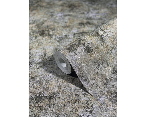 Papier peint intissé 85724 Natural Opulence by Felix Diener aspect pierre gris argent