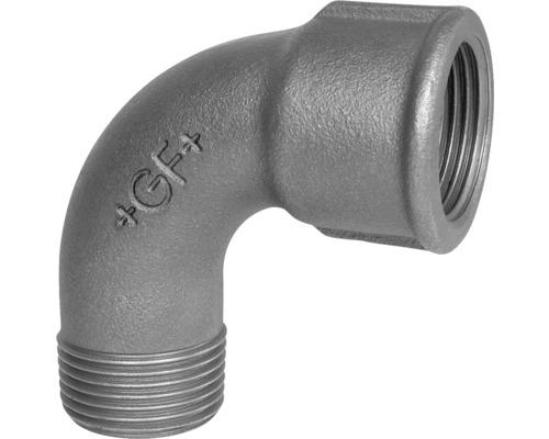Coude à 90° en fonte malléable Georg Fischer +GF+ n°1a 1 1/2 " FI x 1 1/2 " FE Raccord fileté coude en fonte grise