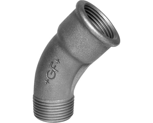 Coude à 45° en fonte malléable Georg Fischer +GF+ n°40 3/8 " FI x 3/8 " FE