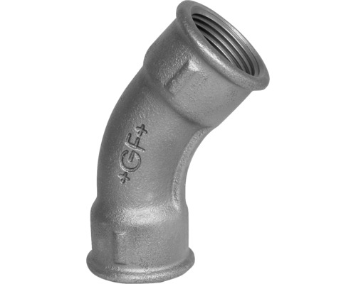 Coude à 45° en fonte malléable Georg Fischer +GF+ n°41 1 1/2 " FI Coude en fonte malléable avec filetage intérieur